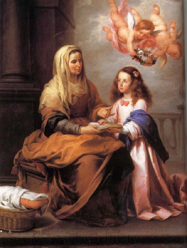 Bartolome Esteban Murillo St Anne and the small Virgin Mary Norge oil painting art